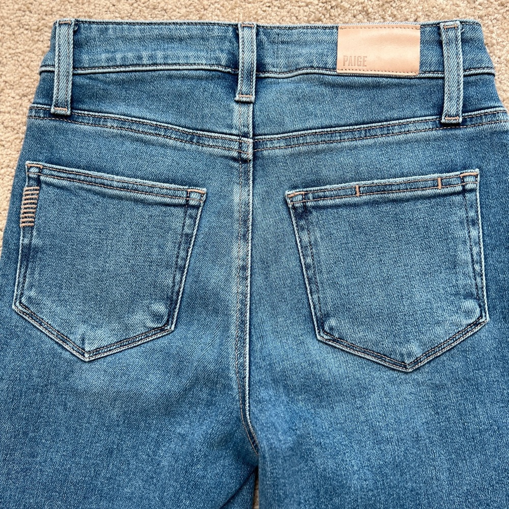Paige High Rise Cindy Straight Leg Denim Jeans Size 24 - Picture 7 of 8